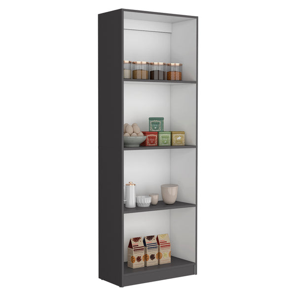 English Elm Home Modern Bookcase 4-Shelf Display Unit for Living Room or Office — Stylish Organized Storage Solution Multi 39.4 L x 2.8 W x 3.5 H B200137834