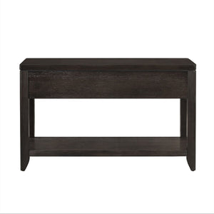 English Elm 48x19x29.5" Oak Veneer Console Table Two Drawers Open Shelf Entryway Accent W2078P179683