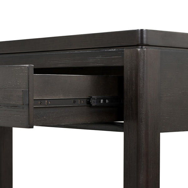 English Elm 48x19x29.5" Oak Veneer Console Table Two Drawers Open Shelf Entryway Accent W2078P179683