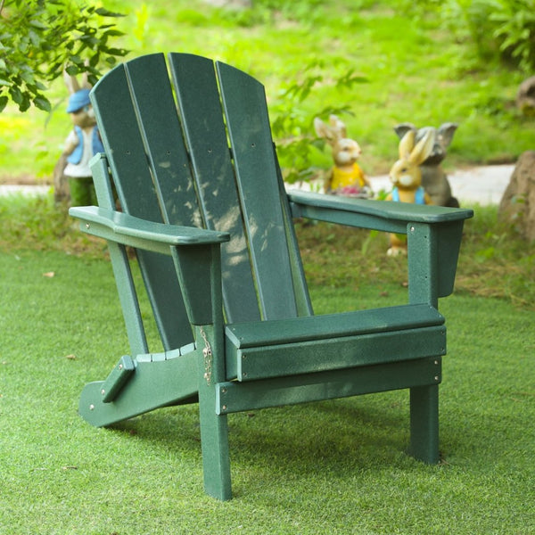 English Elm Folding Hdpe Adirondack Chair Ergonomic Stackable All Weather Outdoor Patio Seat W2103P179347