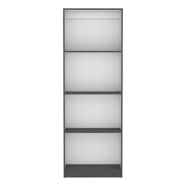 English Elm Home Modern Bookcase 4-Shelf Display Unit for Living Room or Office — Stylish Organized Storage Solution Multi 39.4 L x 2.8 W x 3.5 H B200137834