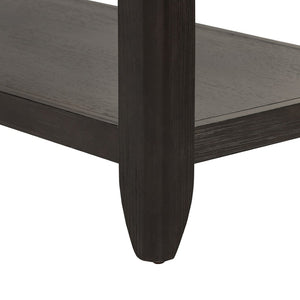 English Elm 48x19x29.5" Oak Veneer Console Table Two Drawers Open Shelf Entryway Accent W2078P179683