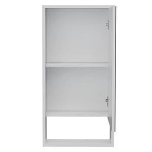 English Elm Modesto Recessed Medicine Cabinet with Mirrored Door, One Open Shelf & Two Interior Shelves—Stylish Storage B128P148755