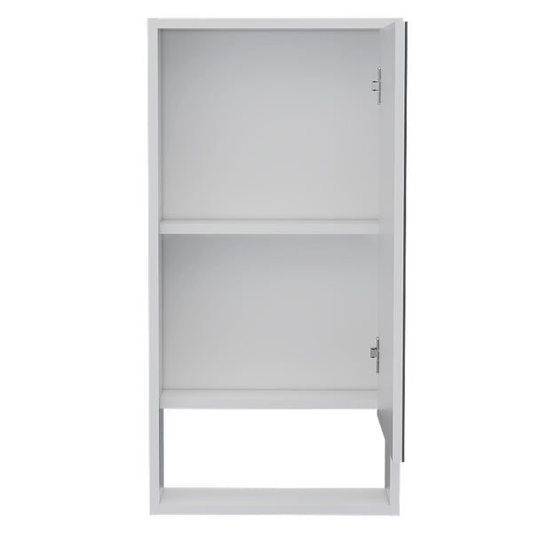 English Elm Modesto Recessed Medicine Cabinet with Mirrored Door, One Open Shelf & Two Interior Shelves—Stylish Storage B128P148755