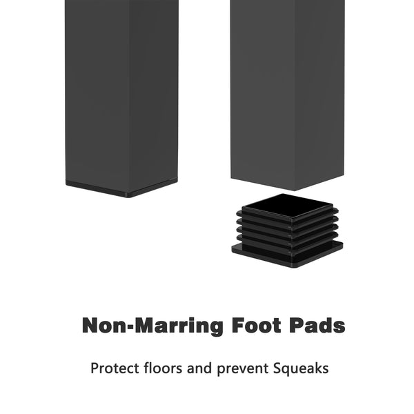 English Elm Adam Full over Full Bunk Bed Metal Black with Full-Length Guardrails, EVA Pads, Anti-Squeak Caps, Easy Assemble tools and Ladder B083P170088