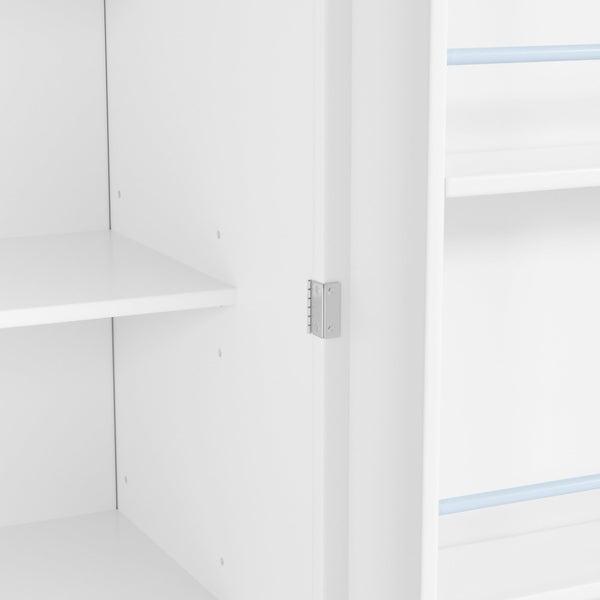 English Elm Topmax Tall Farmhouse Pantry Cabinet with Drawers Adjustable Shelves White Kitchen Storage N717S000047K