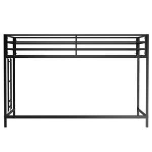 English Elm Adam Sturdy Junior Twin Loft Bed Black with Full Guardrails, Metal Slats, Ladder & Assembly Tool B083P168426