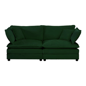 English Elm Sofa Set Of 2 Modern Green Chenille Couch, Versatile 2+3 Seater For Stylish Living Room Spaces W714S00460-GIGA