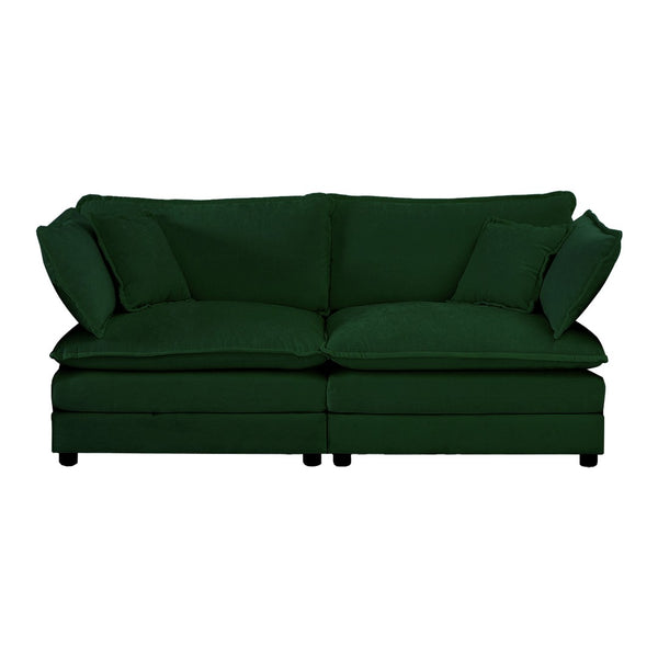 English Elm Sofa Set Of 2 Modern Green Chenille Couch, Versatile 2+3 Seater For Stylish Living Room Spaces W714S00460-GIGA