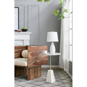 English Elm 29.5x27.6x30" Tufted Beige Cotton Accent Chair with Solid Sheesham Wood Panel Legs W2078P179275