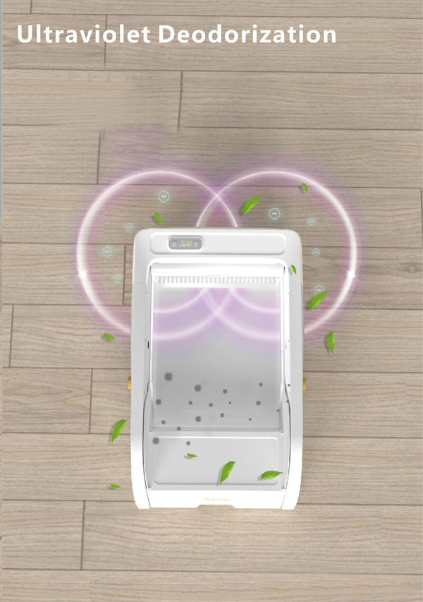 English Elm Smart Self-cleaning Cat Litter Box with Wi-fi App Control and Wide Entry Design W1264P175898