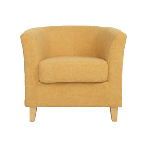 English Elm Christopher Knight Home® - Cortina Prescott Tub Club Chair in Mustard Yellow Upholstery, Birch Legs, Mid-Century Barrel Accent Seat 46619.00FYLWNTL