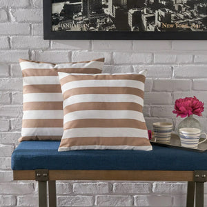 Christopher Knight Home® - Noble House - - Coronado Stripe Square Pillow - Set Of 2