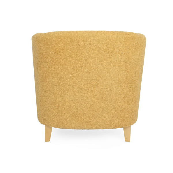 English Elm Christopher Knight Home® - Cortina Prescott Tub Club Chair in Mustard Yellow Upholstery, Birch Legs, Mid-Century Barrel Accent Seat 46619.00FYLWNTL