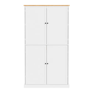 English Elm Topmax Freestanding Pantry Cabinet with Drawers Adjustable Shelves Kitchen White N717S000046K