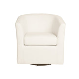 Christopher Knight Home® - Noble House - - Fabric Swivel Barrel Chair,White