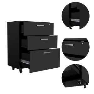 English Elm Penny Wall Storage Cabinet with Double Doors, Engineered Wood, Three Shelves, Padlock & Metal Hardware Black 35 L x 20 W x 9 H B128P148951