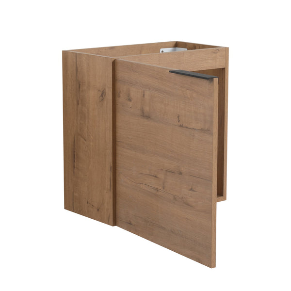 English Elm 18'' Floating Vanity with White Resin Sink, Soft-Close Door, Open Shelf Storage & Water-Resist Finish W999P180170
