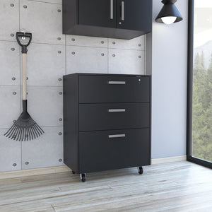 English Elm Penny Wall Storage Cabinet with Double Doors, Engineered Wood, Three Shelves, Padlock & Metal Hardware Black 35 L x 20 W x 9 H B128P148951