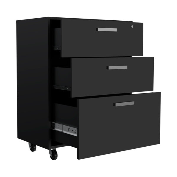 English Elm Penny Wall Storage Cabinet with Double Doors, Engineered Wood, Three Shelves, Padlock & Metal Hardware Black 35 L x 20 W x 9 H B128P148951