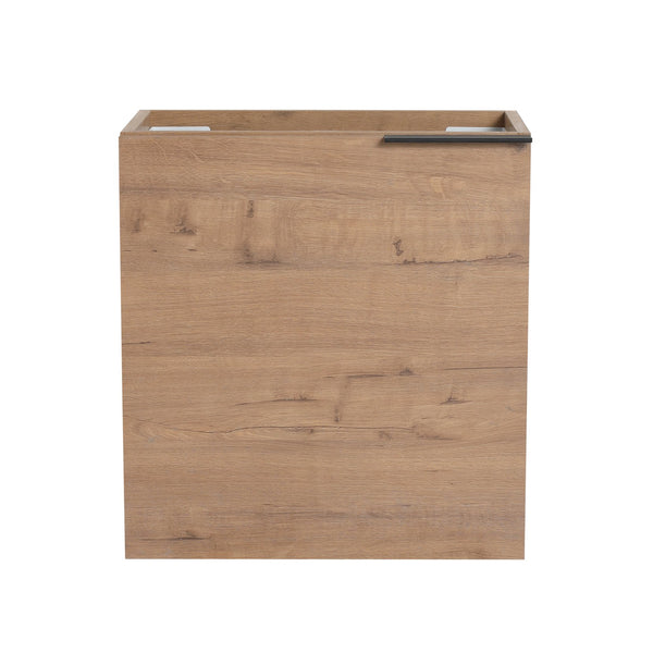 English Elm 18'' Floating Vanity with White Resin Sink, Soft-Close Door, Open Shelf Storage & Water-Resist Finish W999P180170