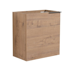 English Elm 18'' Floating Vanity with White Resin Sink, Soft-Close Door, Open Shelf Storage & Water-Resist Finish W999P180170