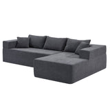 L-Shape Modular Sectional Sleeper Sofa Set, 2-Piece Upholstered Sofa, 16.53