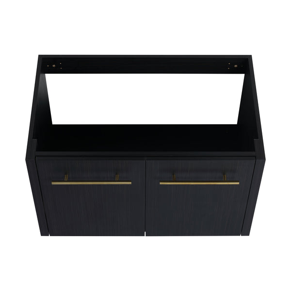 English Elm 30 30 Inch Wall-mounted Bathroom Vanity Cabinet Only – Eco Plywood, Scratch & Water-Resistant Melamine, Soft-Close Doors, Modern Design, BVB09130BCT W999P174659