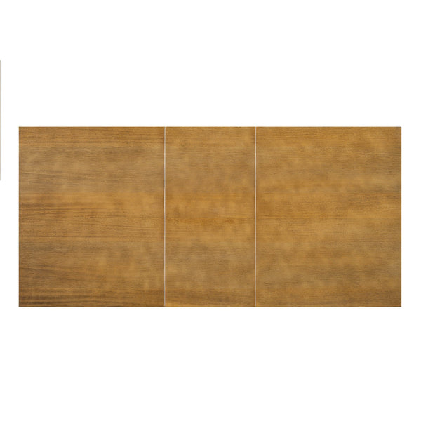 English Elm TOPMAX 76-inch Extendable Trestle Dining Set with 18" Removable Leaf, Upholstered Chairs & Bench Dark Brown SP000048AAD