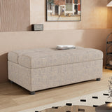 English Elm Twin Size Folding Ottoman Sleeper Bed With Mattress Convertible Guest Bed Light Gray