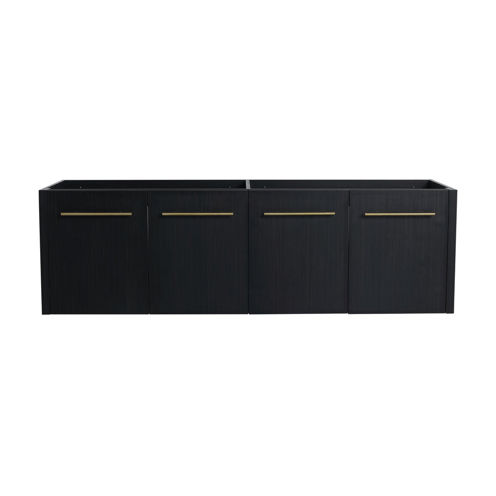 English Elm 60 Inch Wall-mounted Bathroom Vanity Cabinet BVB09160BCT — Soft-Closing Doors, Water-Resistant Plywood, Modern Ergonomic Design W999P174665