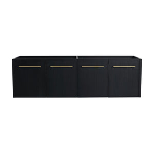 English Elm 60 Inch Wall-mounted Bathroom Vanity Cabinet BVB09160BCT — Soft-Closing Doors, Water-Resistant Plywood, Modern Ergonomic Design W999P174665