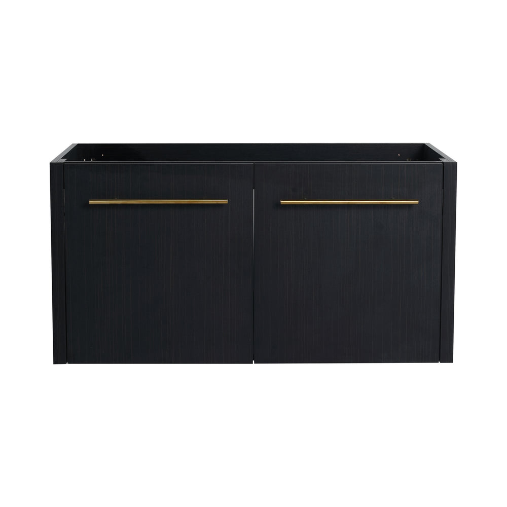 English Elm 36 36 Inch Wall-mounted Bathroom Vanity Cabinet Body Only Modern Soft-Close Doors Water-Resistant Melamine W999P174661