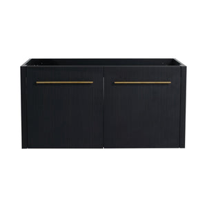 English Elm 36 36 Inch Wall-mounted Bathroom Vanity Cabinet Body Only Modern Soft-Close Doors Water-Resistant Melamine W999P174661
