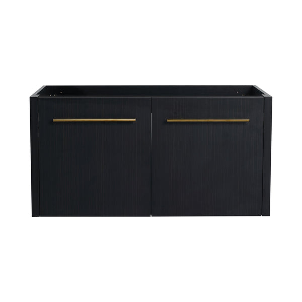 English Elm 36 36 Inch Wall-mounted Bathroom Vanity Cabinet Body Only Modern Soft-Close Doors Water-Resistant Melamine W999P174661