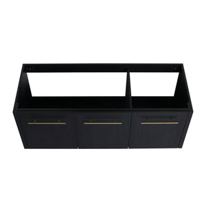 English Elm 48 Inch Wall-Mounted Bathroom Vanity With Sleek Resin Sink, Soft-Close Cabinet, Space-Saving Design W999S00263