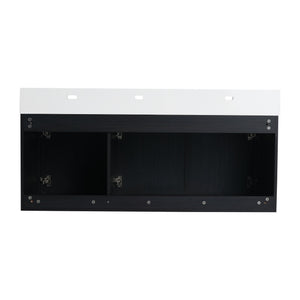 English Elm 48 Inch Wall-Mounted Bathroom Vanity With Thick Resin Sink, Soft-Close Doors, Kd Package Included W999S00160