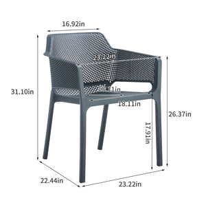 English Elm 3 Piece Outdoor Bistro Set Recycled Ocean Plastic Stackable Chairs Modern Patio W370P165806