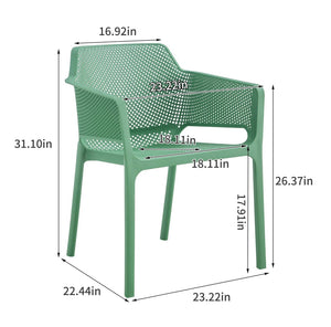 English Elm 3 Piece Outdoor Bistro Set Stackable Chairs Ocean Plastic Minimalist Patio Table Army Green W370P165805