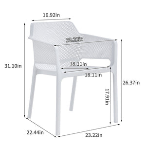 English Elm 3 Piece Outdoor Bistro Set Stackable Chairs Ocean Plastic Minimalist Patio Table Antique White W370P165807