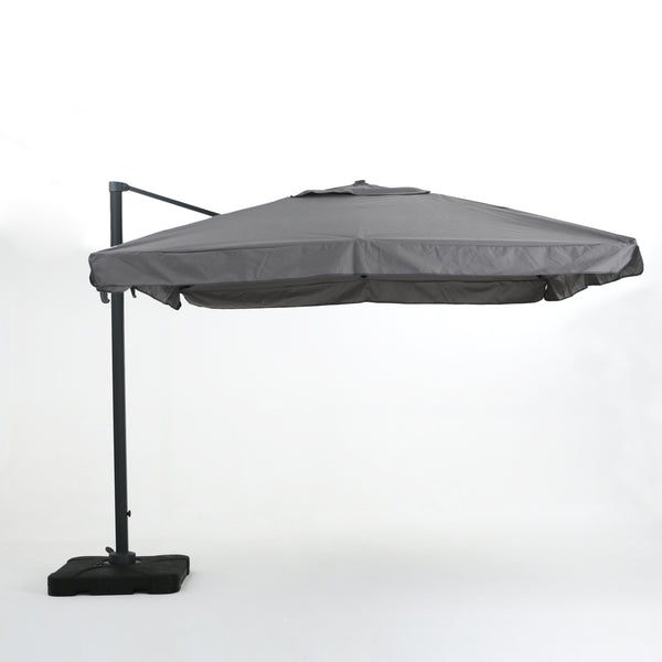 English Elm Christopher Knight Home® - YUMA Canopy Sunshade with Tiltable Aluminum Frame, Weather-Resistant Fabric & Solar LED Strip Light Light Blue 57164.00LDR