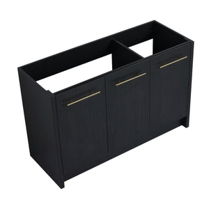 English Elm 48 Inch Freestanding Bathroom Vanity Cabinet, 48" Modern Soft-Close Doors, Water-Resistant Plywood Finish W999P182014
