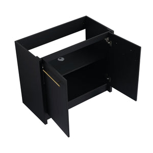 English Elm 36 Inch Freestanding Bathroom Vanity With Resin Sink & Soft-Close Doors – Modern, Durable Design W999S00179