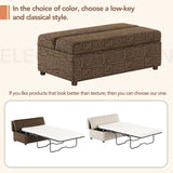 English Elm Twin Size Folding Ottoman Sleeper Bed With Mattress Convertible Guest Bed Espresso