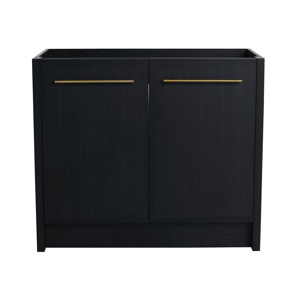 English Elm 36 Inch Freestanding Bathroom Vanity Cabinet with Soft-Close Doors, Water-Resistant Eco Plywood Finish W999P182013