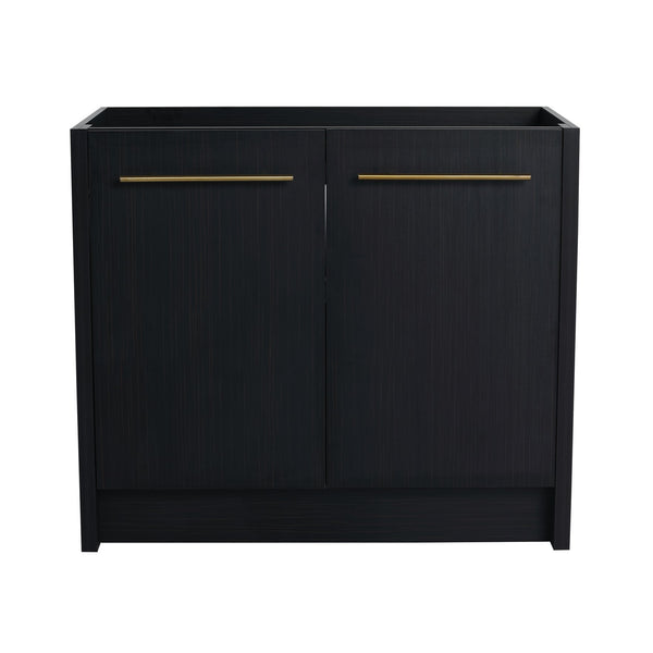 English Elm 36 Inch Freestanding Bathroom Vanity Cabinet with Soft-Close Doors, Water-Resistant Eco Plywood Finish W999P182013