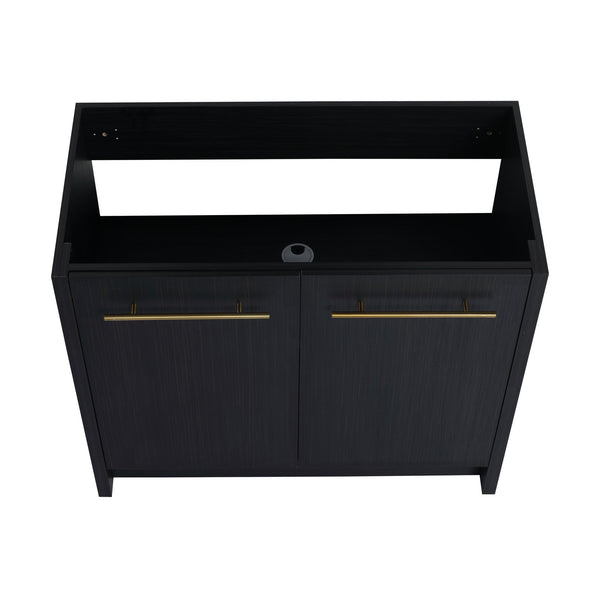 English Elm 36 Inch Freestanding Bathroom Vanity Cabinet with Soft-Close Doors, Water-Resistant Eco Plywood Finish W999P182013