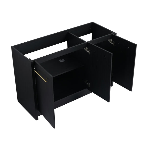 English Elm 48 Inch Freestanding Bathroom Vanity With Modern Resin Sink, Soft-Close Doors & Ample Storage Space W999S00180
