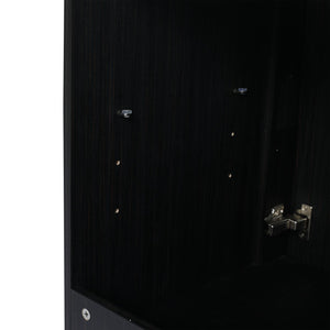 English Elm 84 Inch Freestanding Bathroom Vanity with Integrated Resin Sink, Soft-Close Doors, Shelves & Extra Storage Space Black Chestnut,Glossy White W999S00301