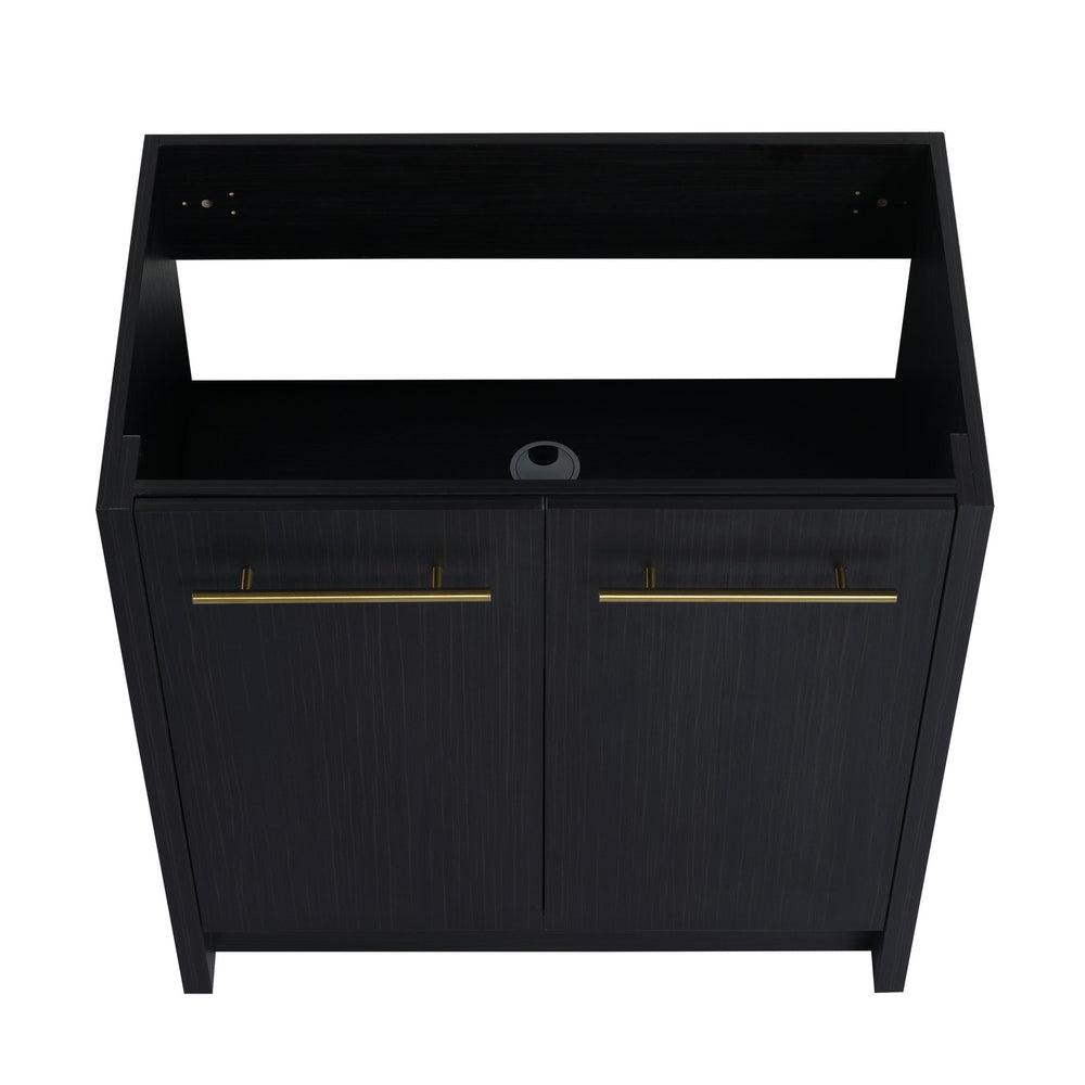 English Elm 30 Inch Freestanding Bathroom Vanity Cabinet BVB09230BCT - Soft-Close Doors, Eco Plywood, Water-Resist Finish W999P182011